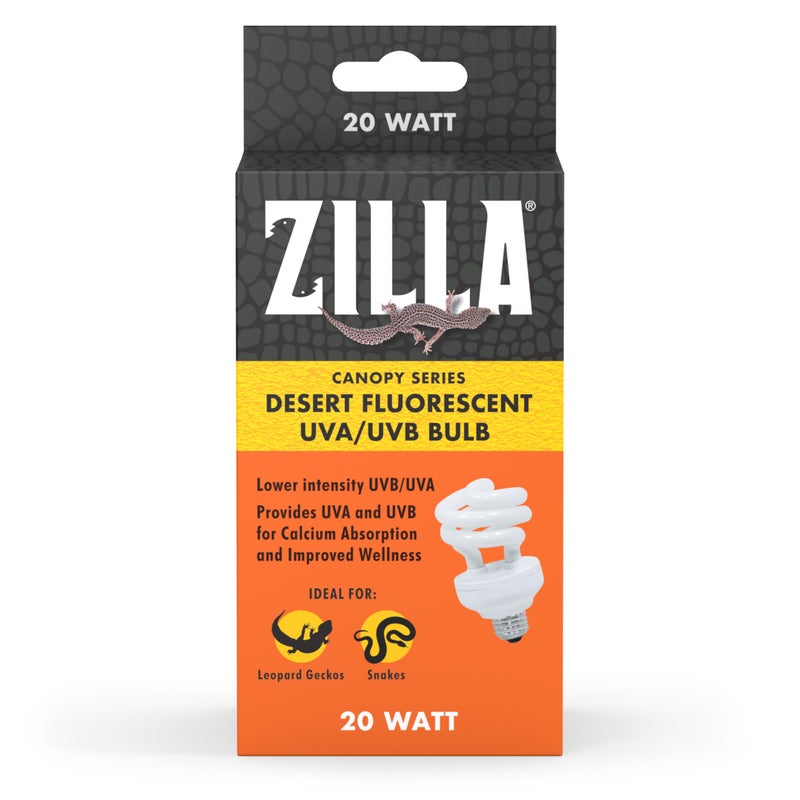 Zilla Canopy Series Fluorescent UVB/UVA Bulbs Desert 20 W, 3.875 IN, White - Image 5